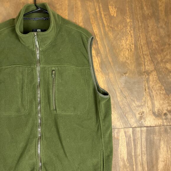 Zero Foxtrot Men Vest Green Fleece Full Zip Gilet Utility Outdoors Polyester 2XL - Picture 5 of 12